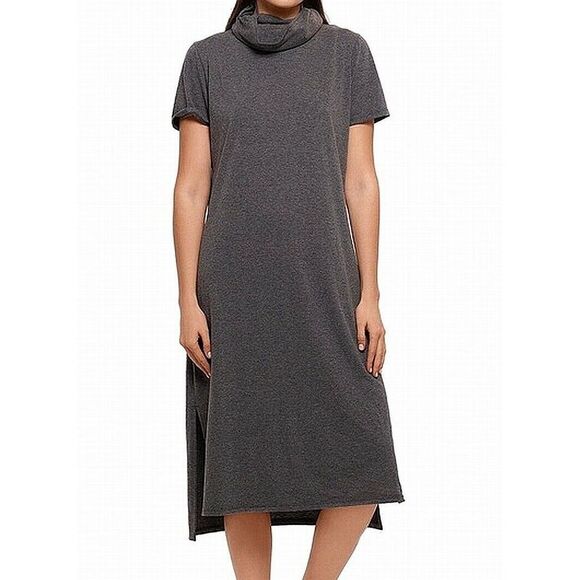 BAM BY BETSY & ADAM Dresses & Skirts - BAM BY BETSY & ADAM Womens Gray Attached Face Mask Unlined Midi Dress XS